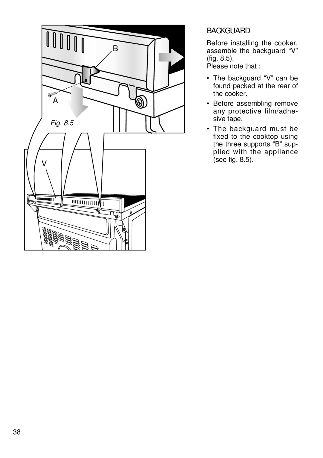 Kenwood CK 780 manual Backguard 