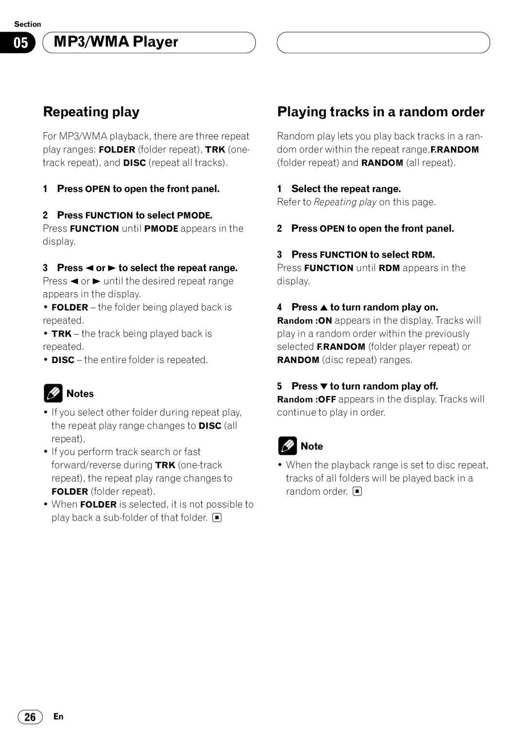 Kenwood CRD3569-A operation manual Repeating play, Select the repeat range 