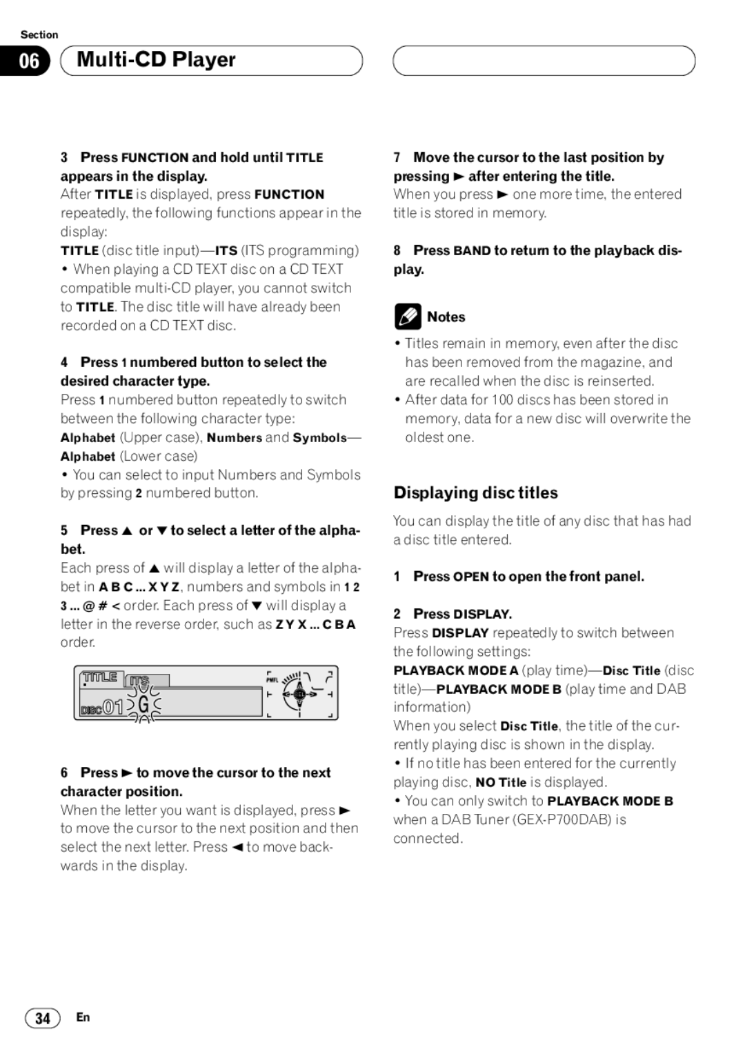 Kenwood CRD3569-A operation manual 34 En 