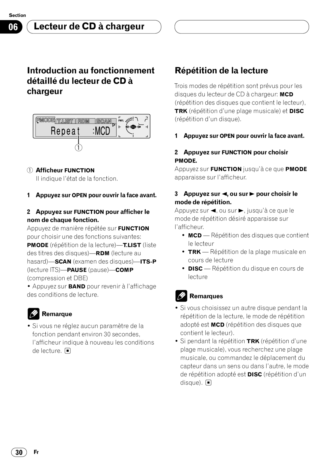 Kenwood CRD3569-A operation manual 30 Fr 