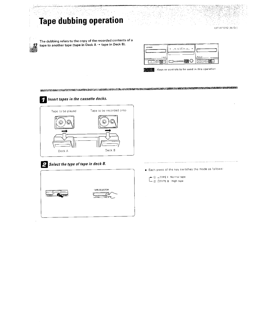 Kenwood CT-201, KXF-W1010 manual 