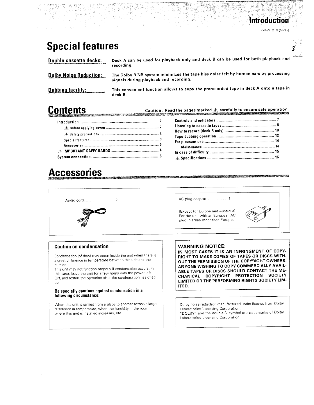 Kenwood KXF-W1010, CT-201 manual 