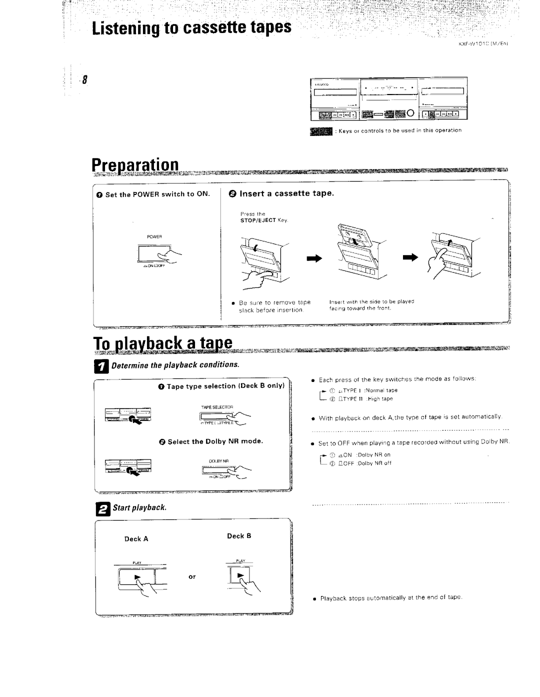 Kenwood CT-201, KXF-W1010 manual 