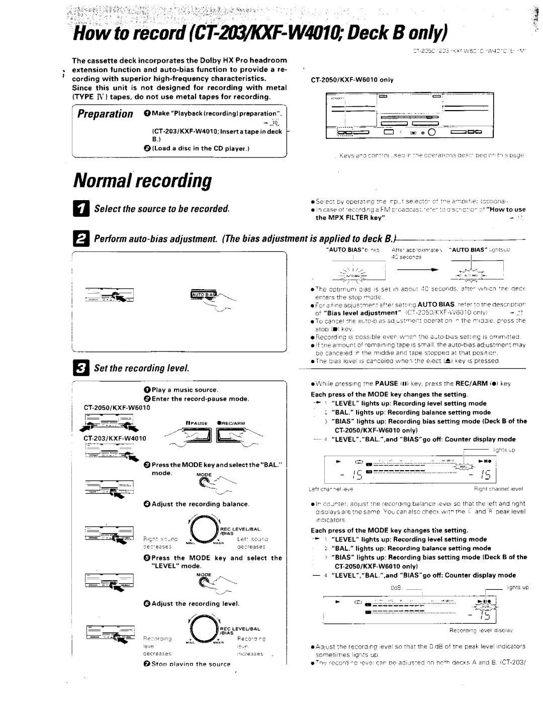 Kenwood CT-2050, CT-203, KXF-W4010, 68, Car Stereo System manual 