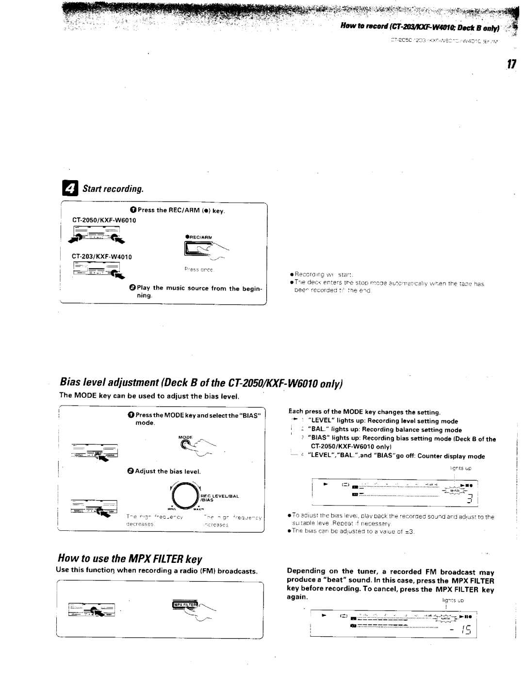 Kenwood KXF-W4010, CT-203, CT-2050, 68, Car Stereo System manual 