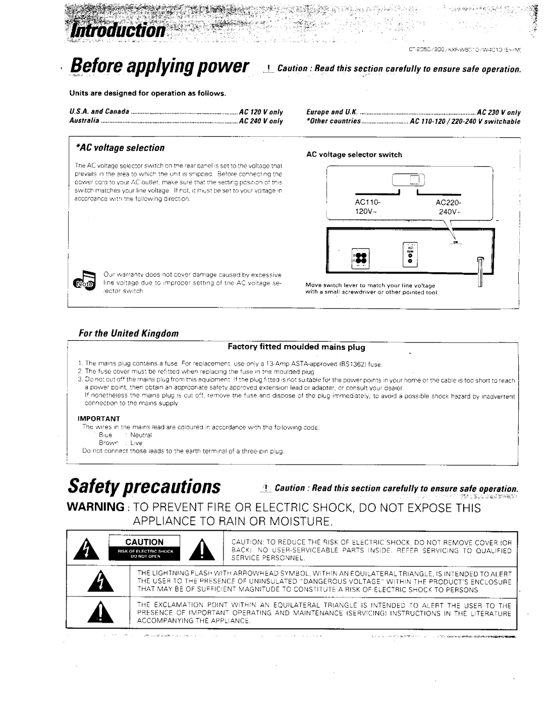 Kenwood KXF-W4010, CT-203, CT-2050, 68, Car Stereo System manual 