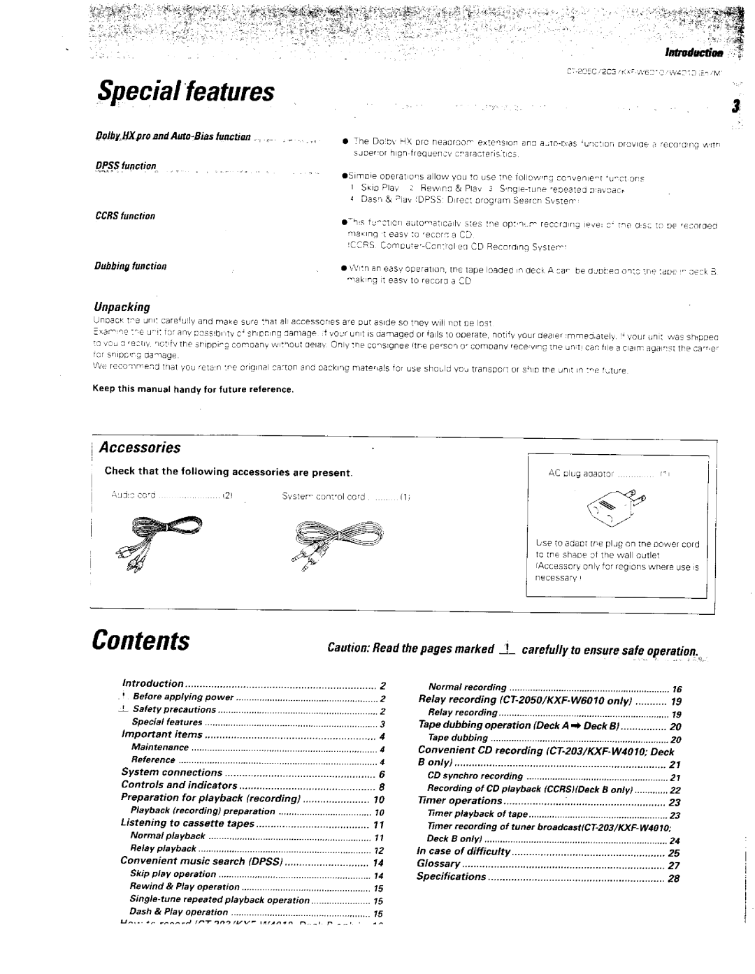 Kenwood 68, CT-203, CT-2050, KXF-W4010, Car Stereo System manual 