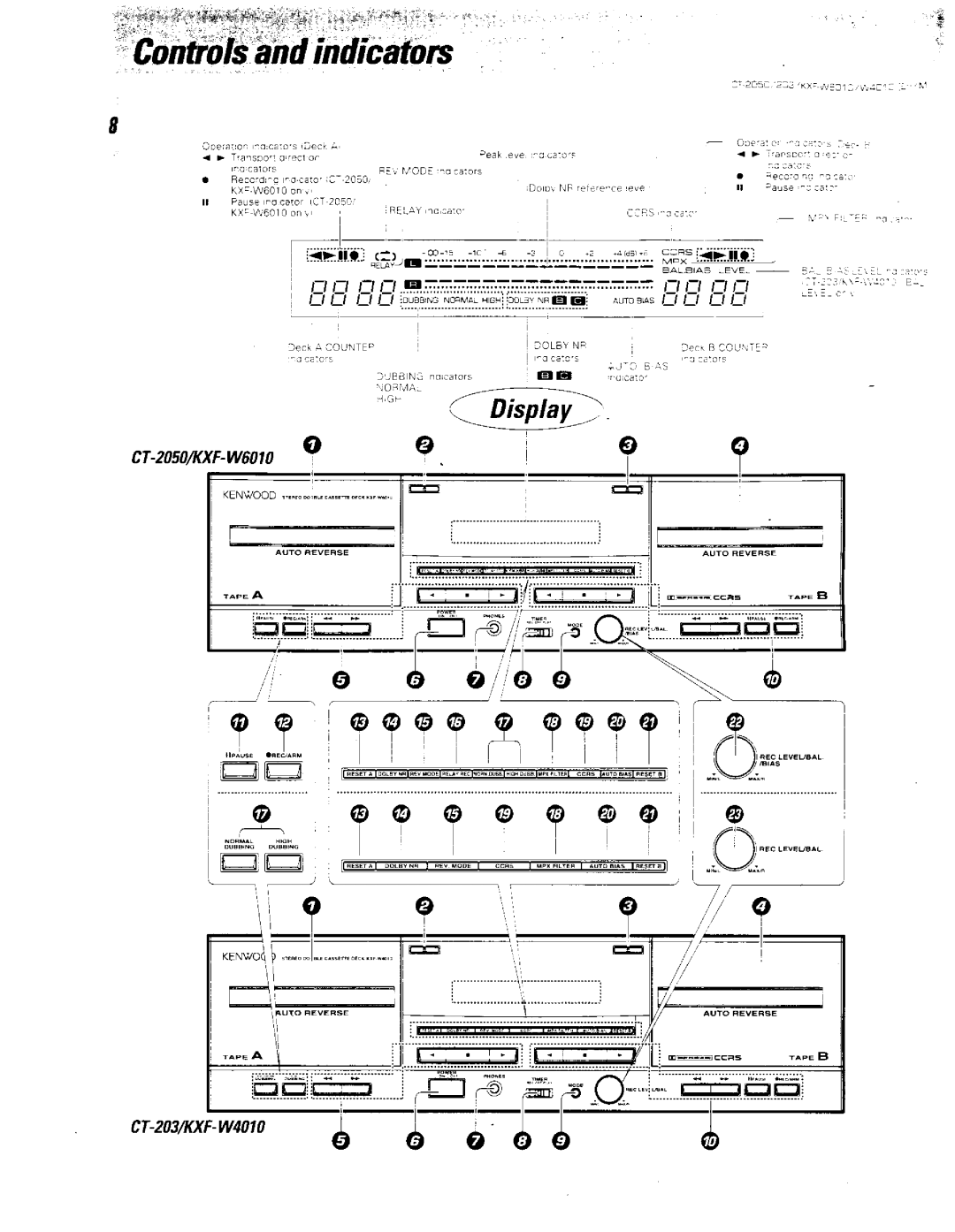 Kenwood 68, CT-203, CT-2050, KXF-W4010, Car Stereo System manual 