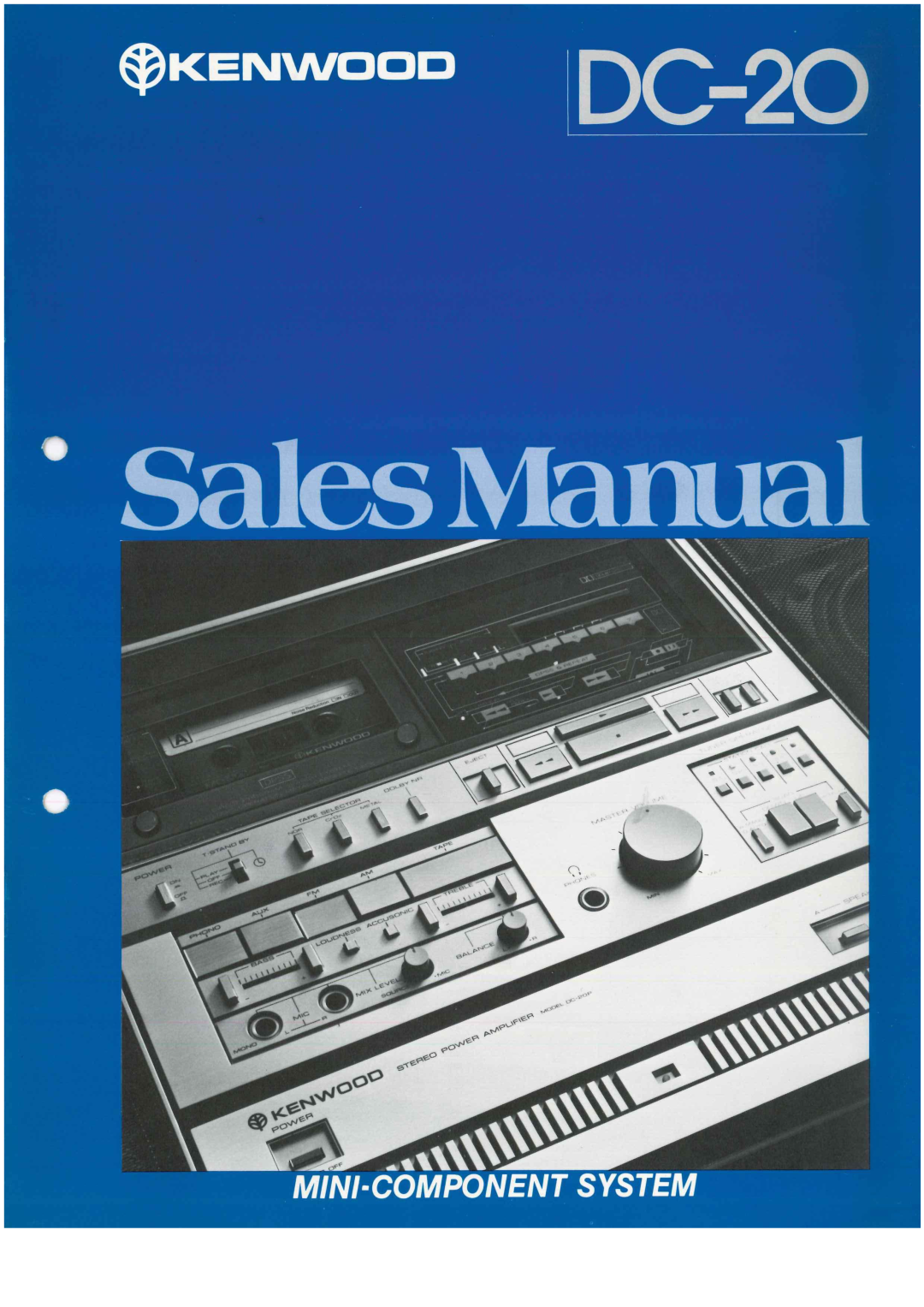 Kenwood DC-20 manual Sales Manual 