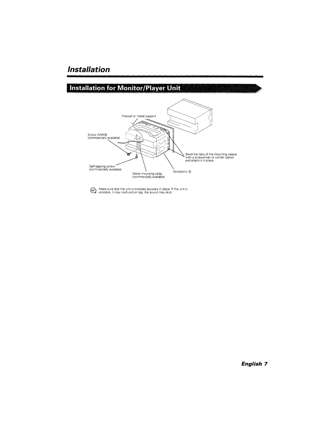 Kenwood DDX7045 instruction manual Installation 