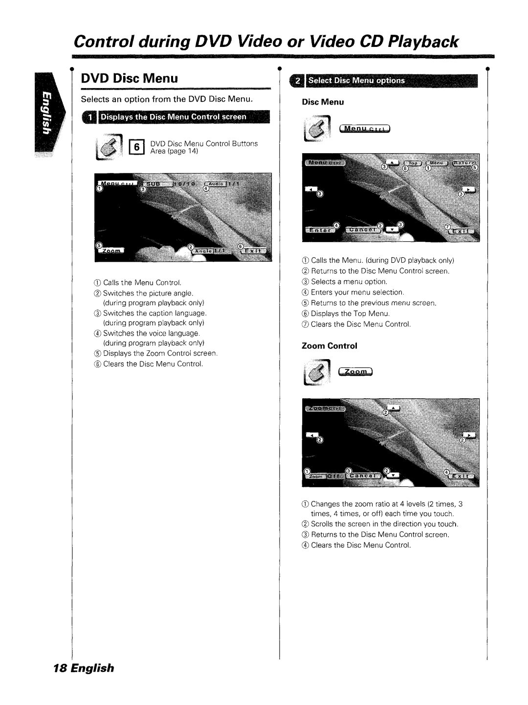 Kenwood DDX7045 instruction manual $plaV$tha i~cMe.rllICl1trtscreen, Selects an option from the DVD Disc Menu 