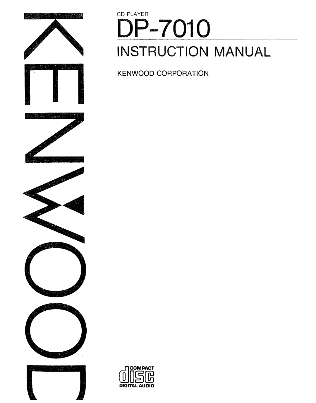 Kenwood DP-7010 manual 