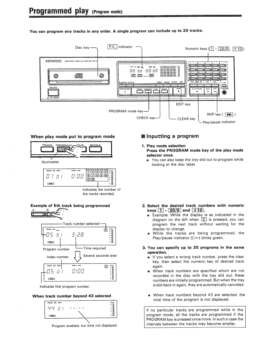 Kenwood DP-7010 manual 