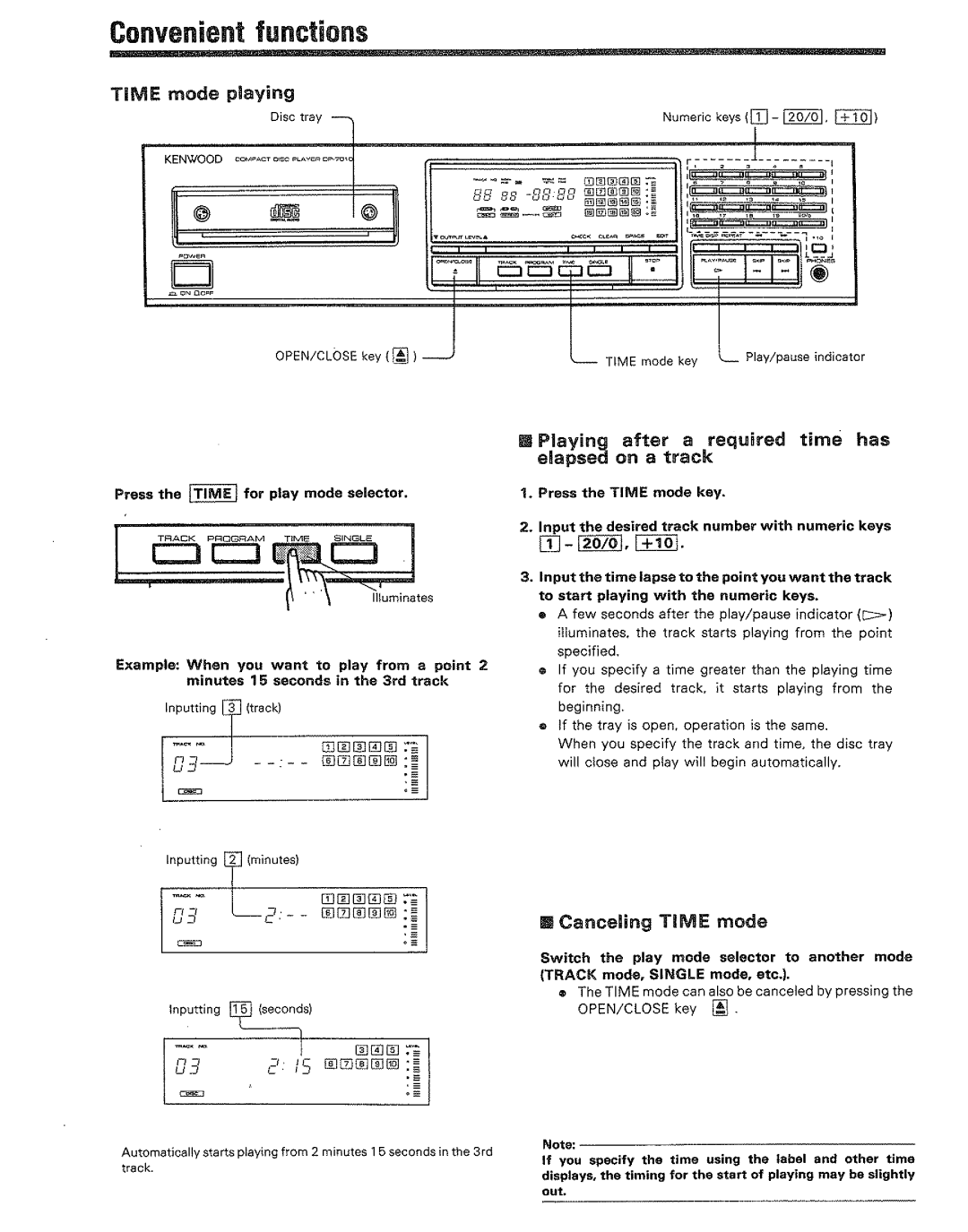 Kenwood DP-7010 manual 