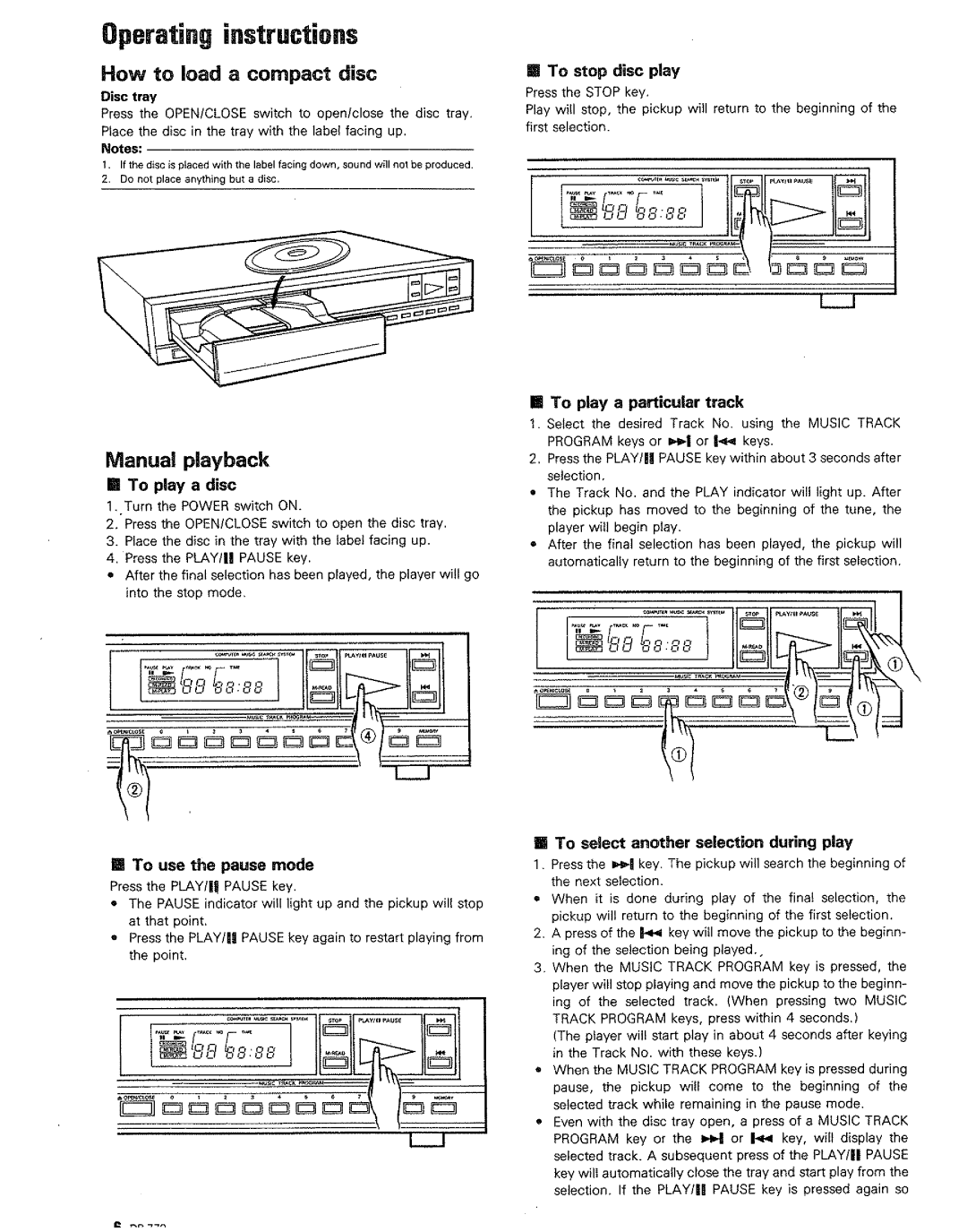 Kenwood DP-770 manual 
