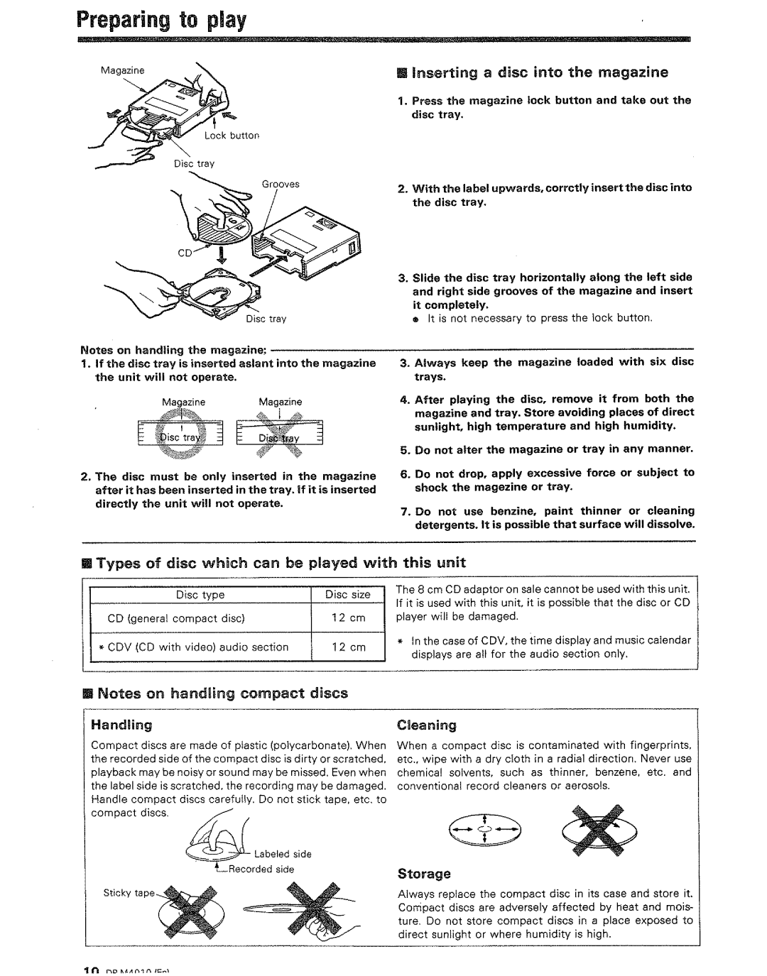 Kenwood DP-M4010 manual 