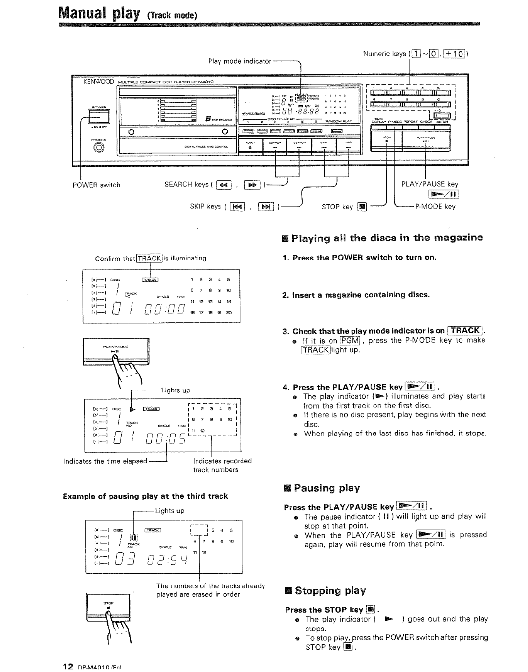 Kenwood DP-M4010 manual 