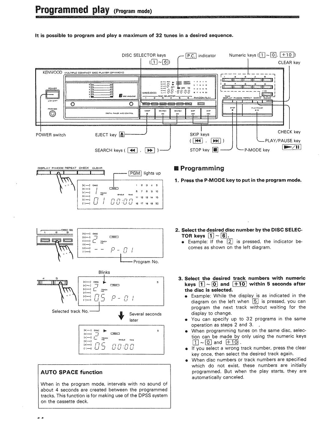 Kenwood DP-M4010 manual 