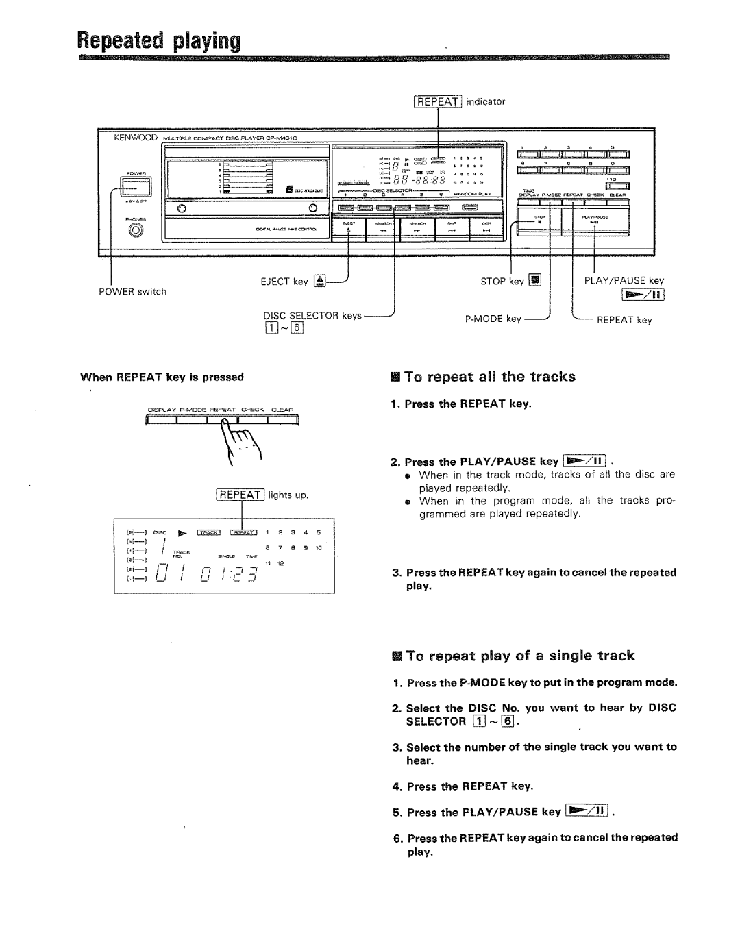 Kenwood DP-M4010 manual 