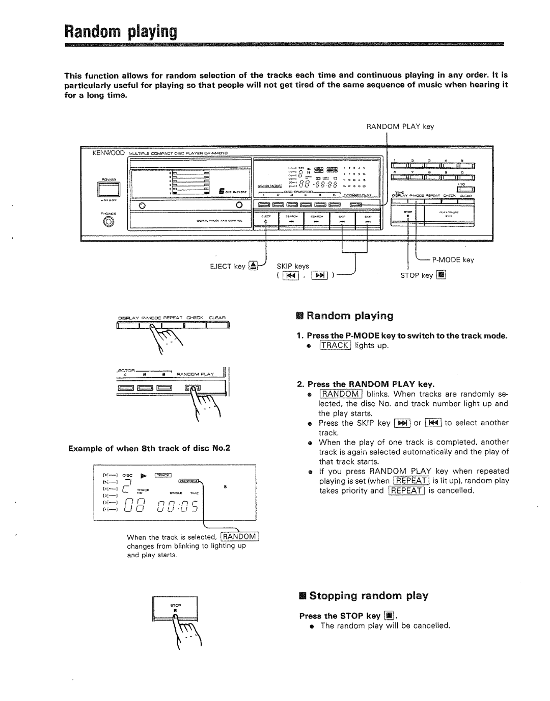 Kenwood DP-M4010 manual 