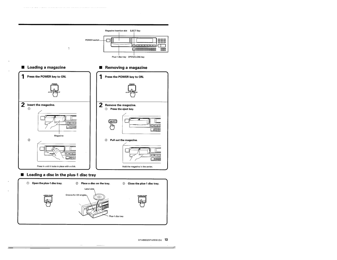 Kenwood DP-M6650, DP-M5550 manual 