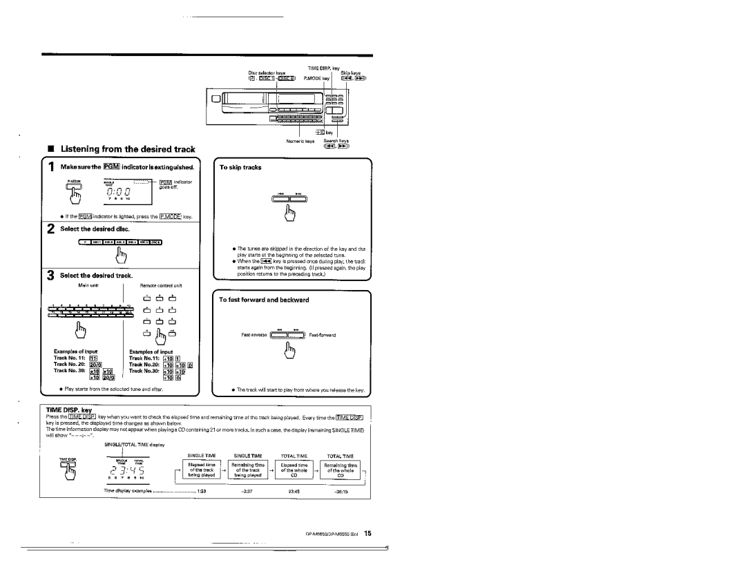 Kenwood DP-M6650, DP-M5550 manual 