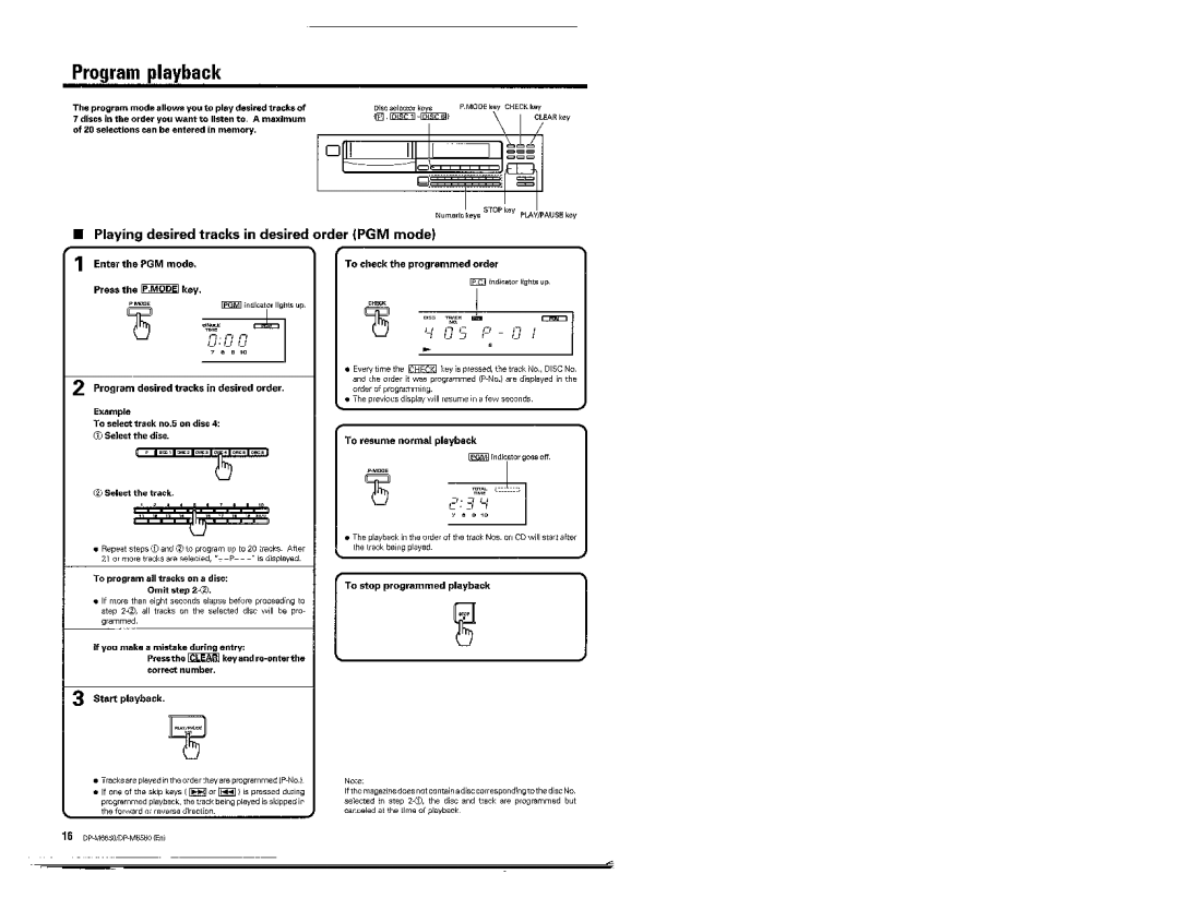 Kenwood DP-M5550, DP-M6650 manual 