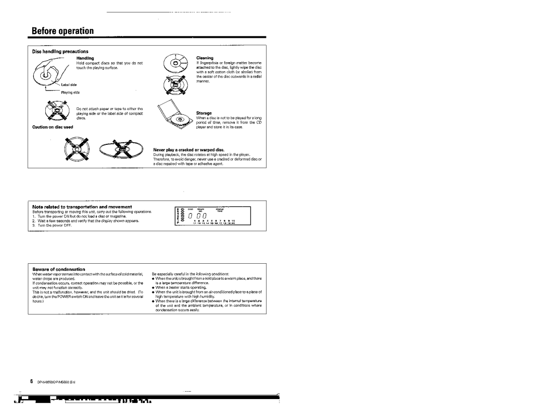 Kenwood DP-M5550, DP-M6650 manual 