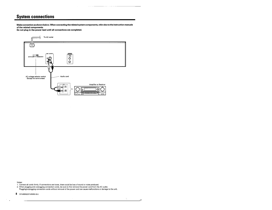 Kenwood DP-M5550, DP-M6650 manual 