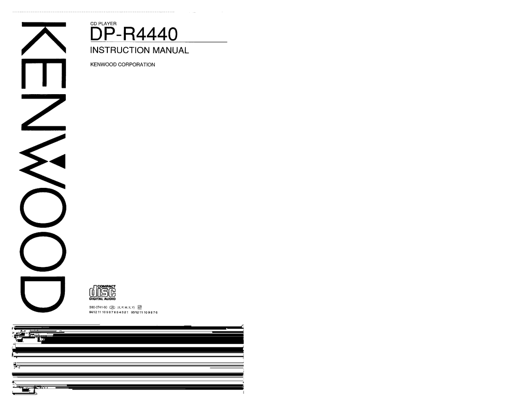 Kenwood DP-R4440 manual 