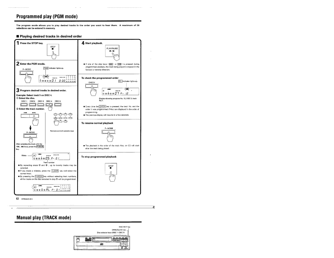 Kenwood DP-R4440 manual 