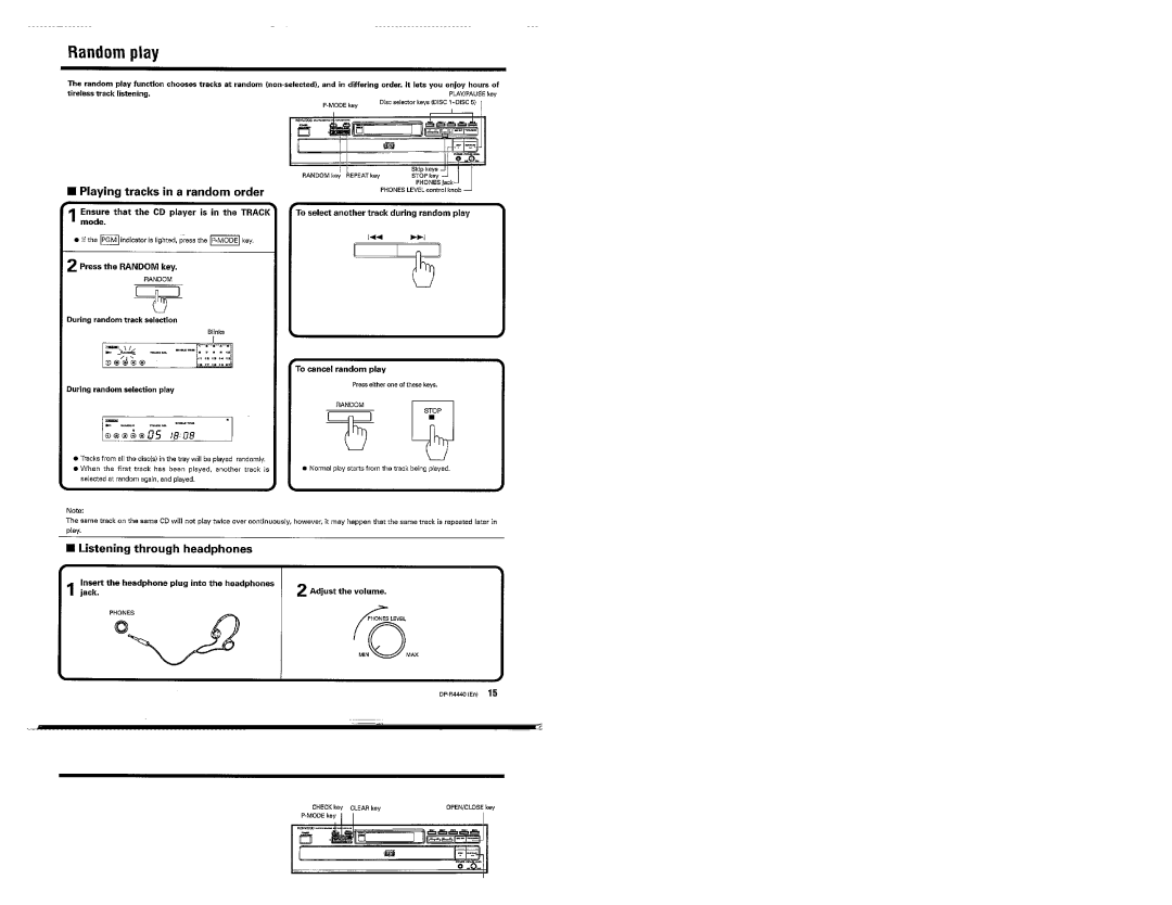 Kenwood DP-R4440 manual 