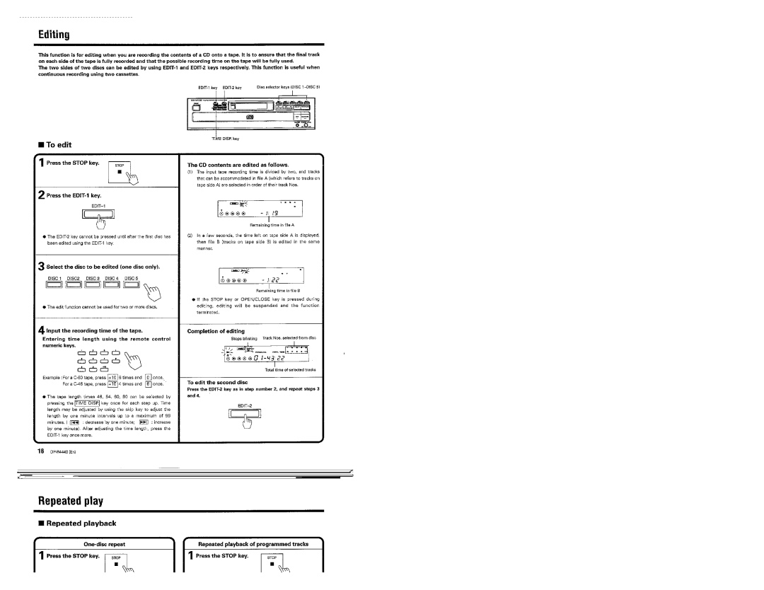 Kenwood DP-R4440 manual 