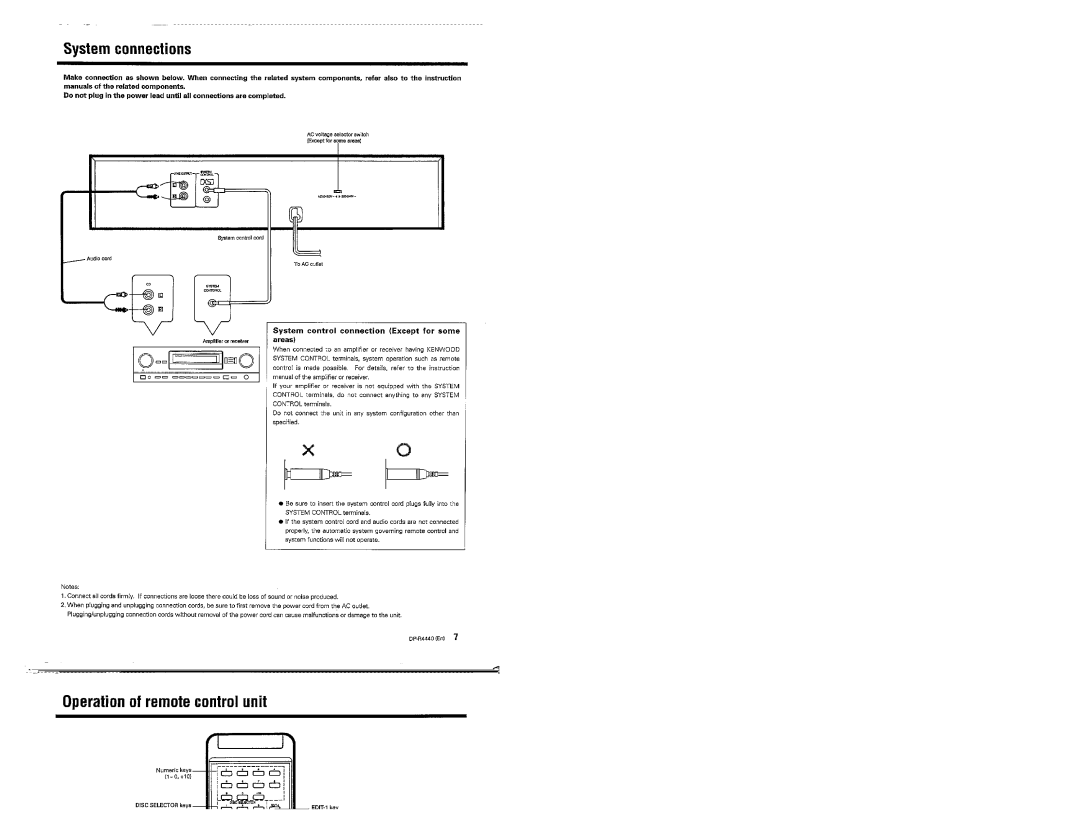 Kenwood DP-R4440 manual 