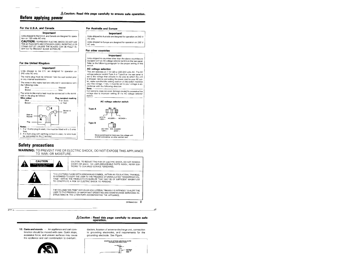 Kenwood DP-R4440 manual 