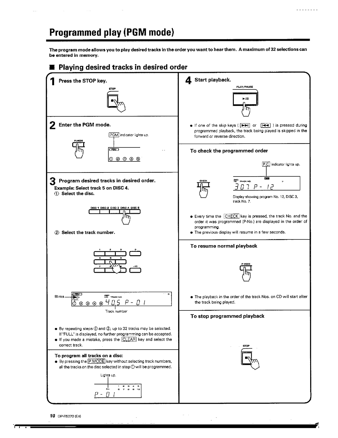 Kenwood DP-R5070 manual 