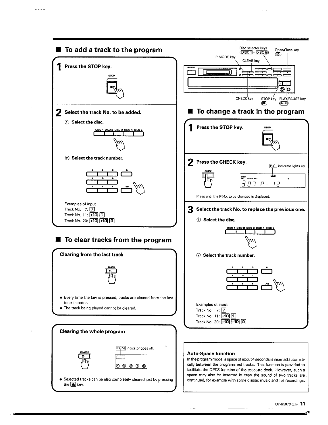 Kenwood DP-R5070 manual 