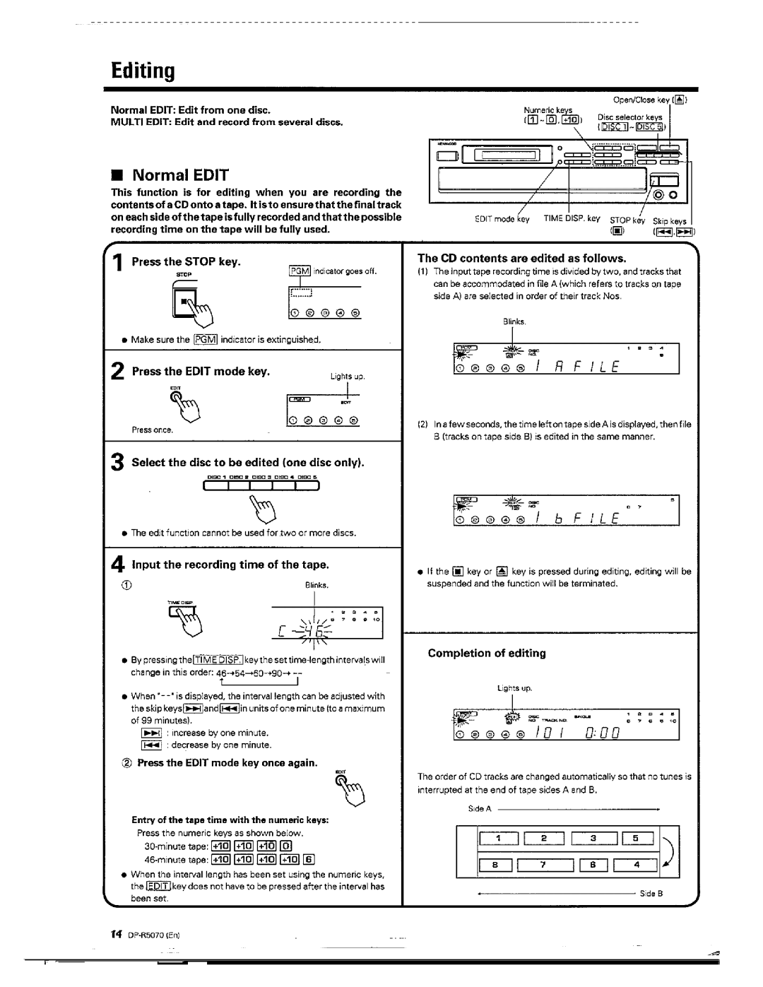 Kenwood DP-R5070 manual 