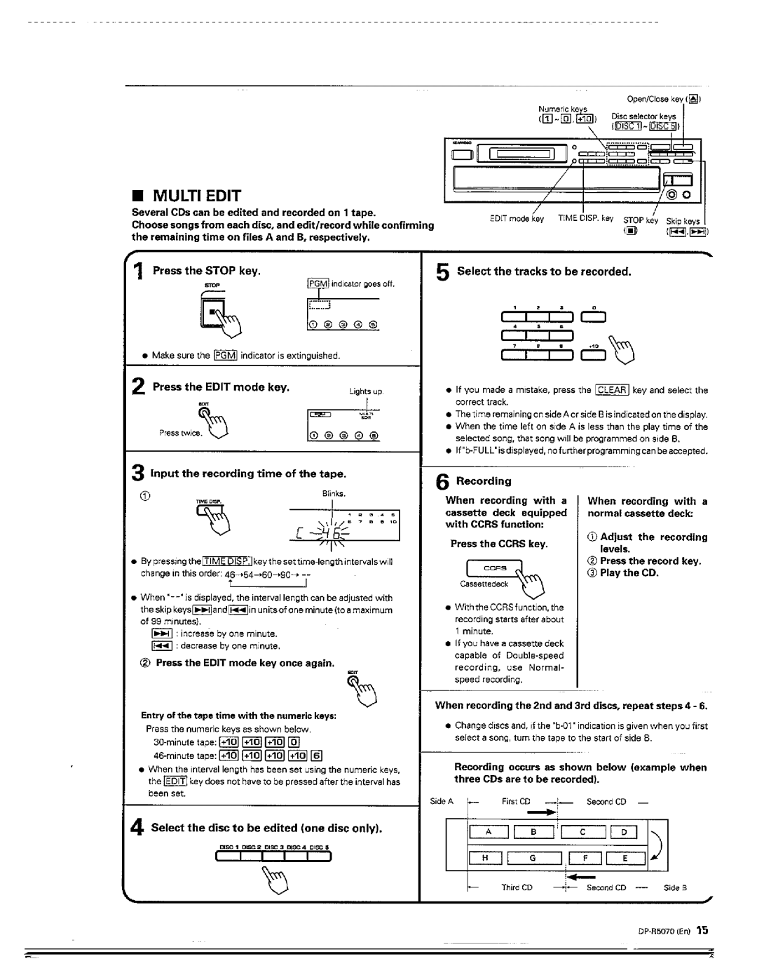 Kenwood DP-R5070 manual 