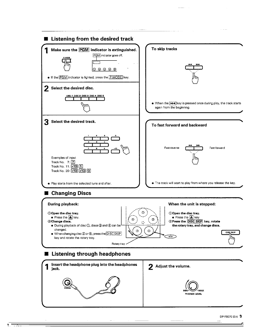 Kenwood DP-R5070 manual 