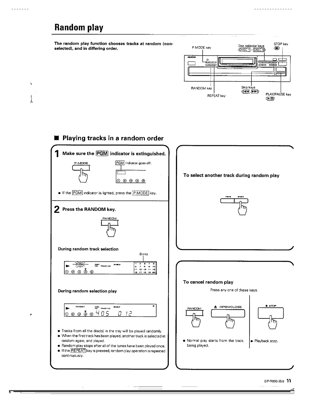 Kenwood DP-R895 manual 