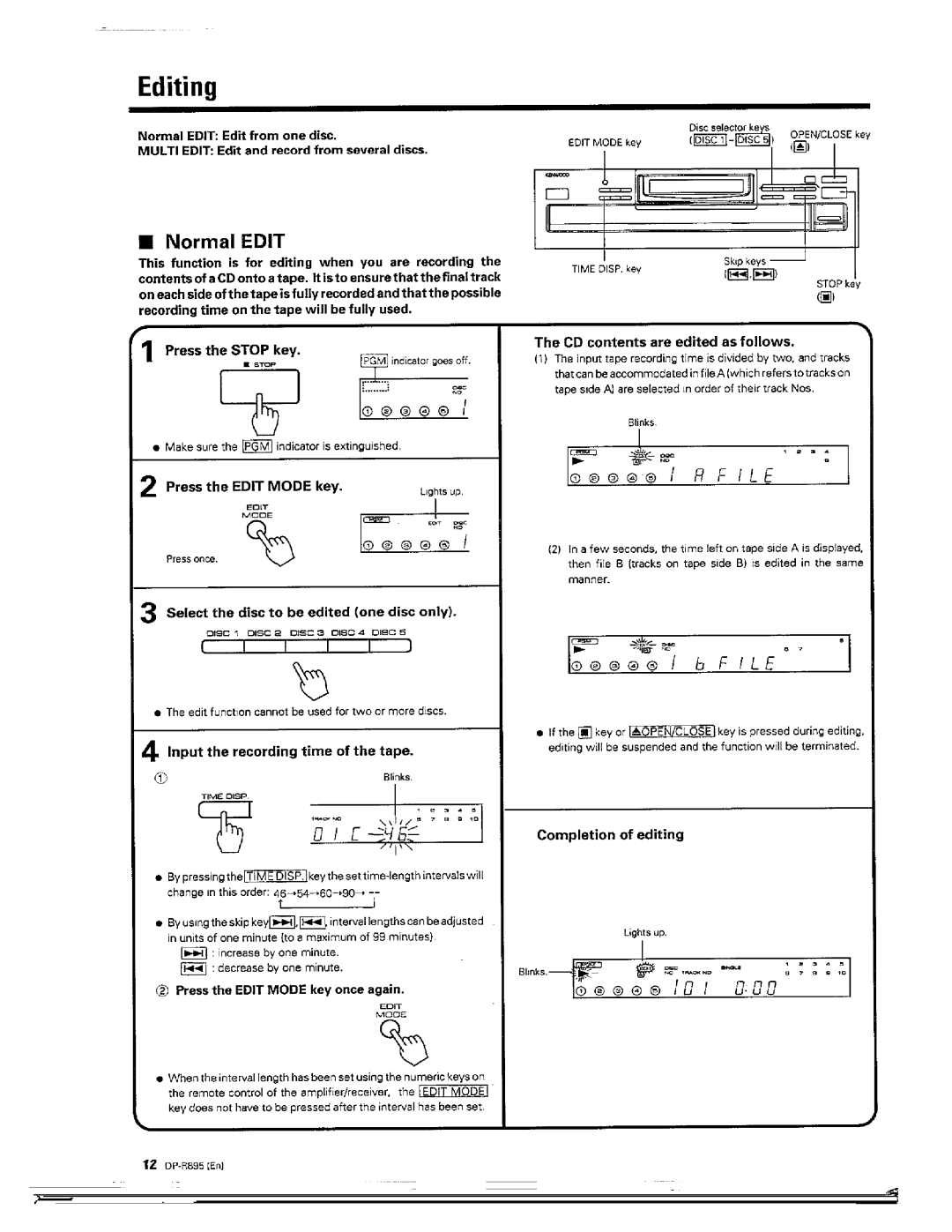 Kenwood DP-R895 manual 