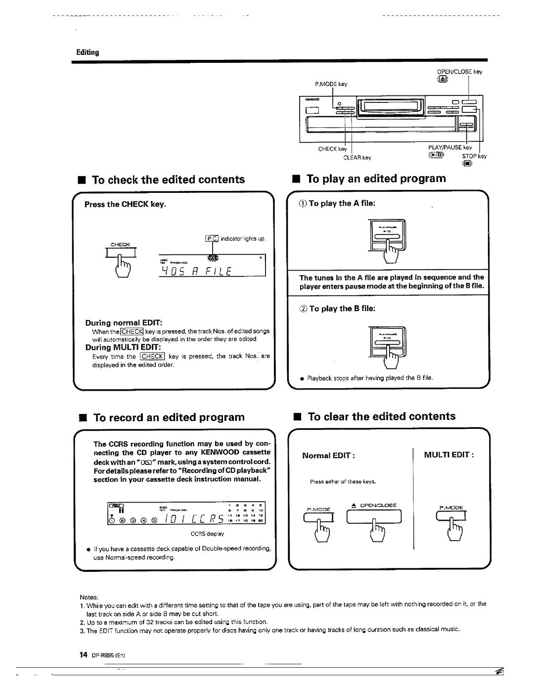 Kenwood DP-R895 manual 