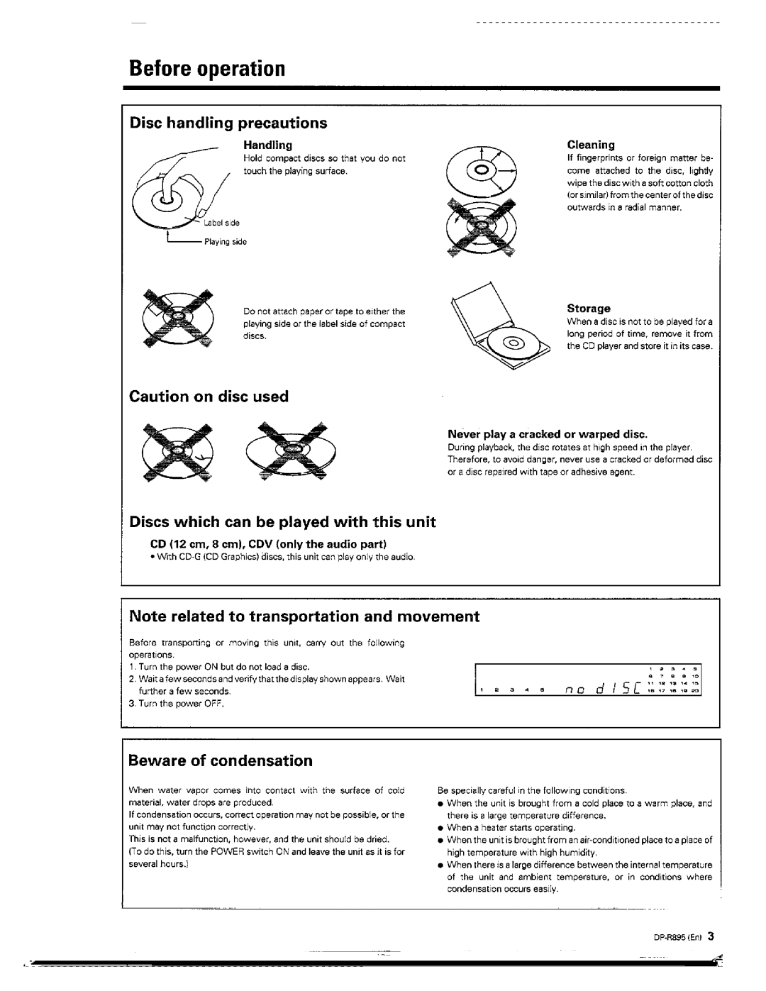 Kenwood DP-R895 manual 