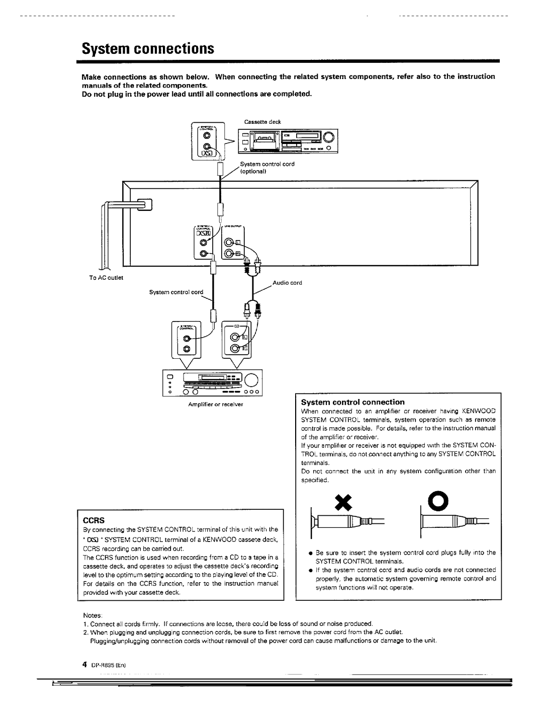 Kenwood DP-R895 manual 