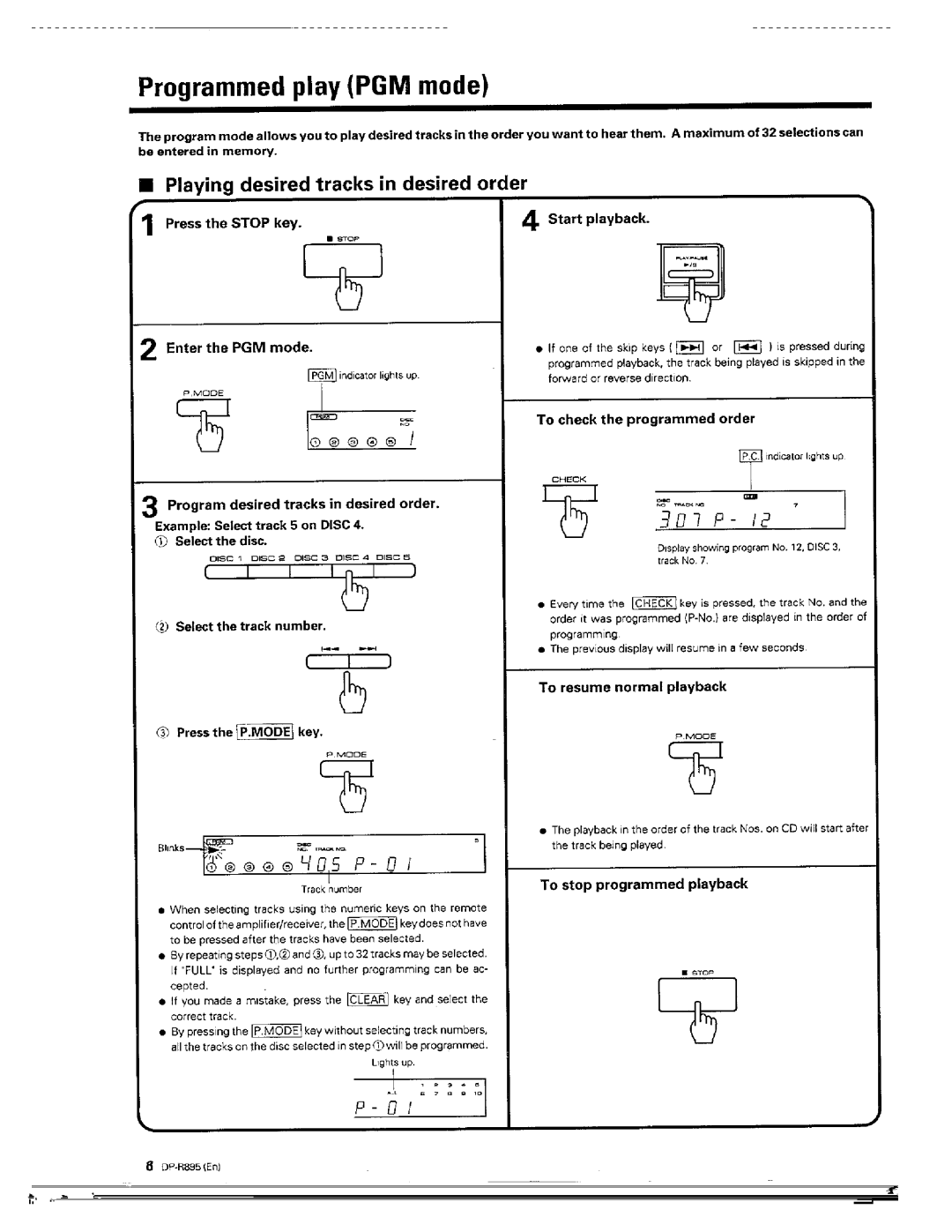 Kenwood DP-R895 manual 