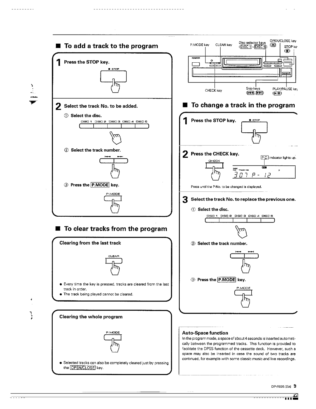 Kenwood DP-R895 manual 