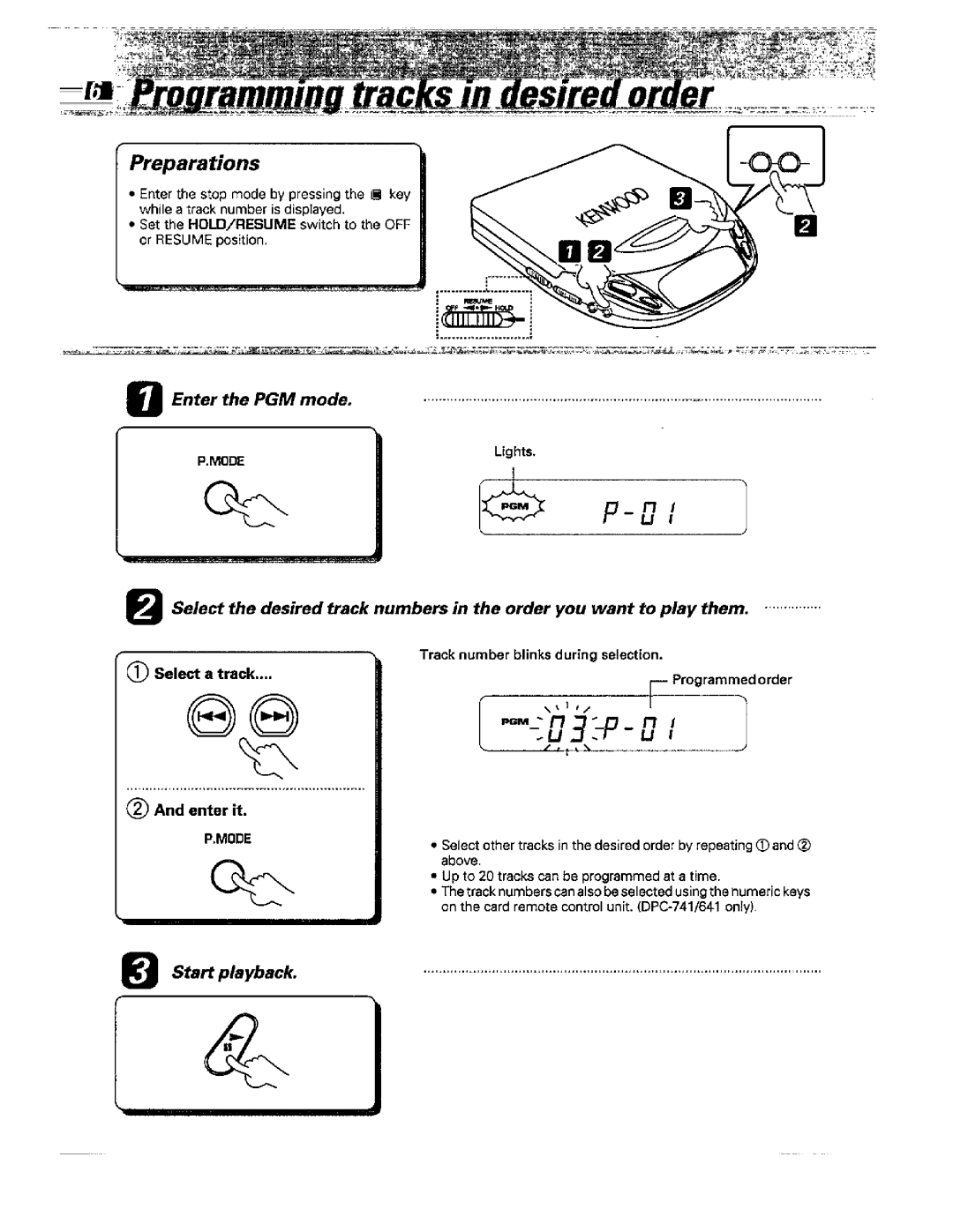 Kenwood DPC-541, DPC-641, DPC-741, DPC-542 manual 