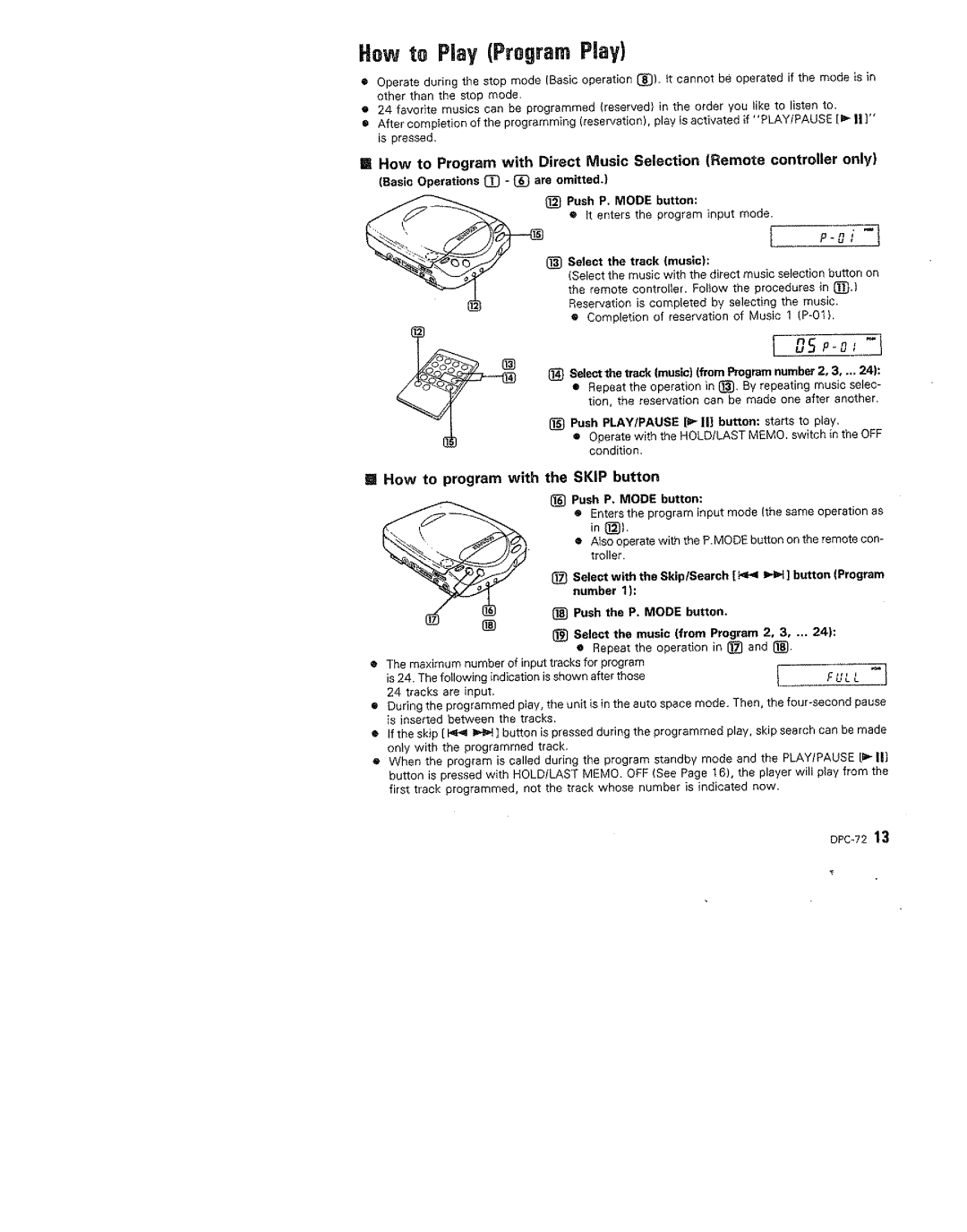 Kenwood DPC-72 manual 