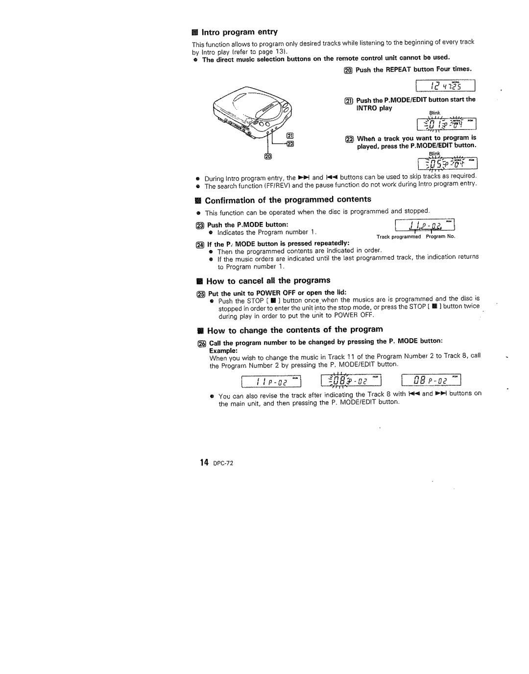 Kenwood DPC-72 manual 